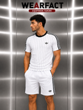 Adidas Çizgili Şort Takımı